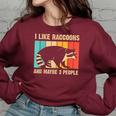 Raccoon For Men Women Raccoon Lover Introvert Women's Oversized Sweatshirt Maroon