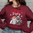 Raccoon For Men Women Raccoon Lover Introvert Women's Oversized Sweatshirt Maroon