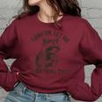 Raccoon Sarcastic Oversized Sweatshirt for Women - Playful and Cozy Maroon