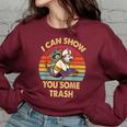 Raccoon Vintage Lovers Sweatshirt | Cozy Women's Oversized Fashion Maroon