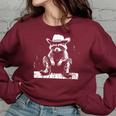 Raccoon Western Hoodie - Kids & Adults - Fun Outdoor Theme Maroon