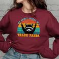 My Spirit Animal Is A Trash Panda Raccoon Women's Oversized Sweatshirt Maroon