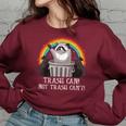 Trash Panda Raccoon Women's Oversized Sweatshirt - Fun Animal Design Maroon