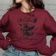 Trendy Raccoon Women's Oversized Sweatshirt - Fun Grey Cotton Blend Maroon