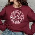 Women's Gym Raccoon Sweatshirt - Fun Workout Top for Enthusiasts Maroon