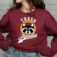 Women's Oversized Sweatshirt - Cute Raccoon Cartoon | Stylish & Cozy Maroon