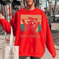 Adopt A Street Cat | Animal Lover Oversized Women's Sweatshirt Red