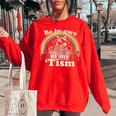 Autistic Raccoon Women's Sweatshirt - Embrace My 'Tism - Oversized Style Red
