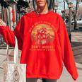 Out Of Breath Hiking Society Sweatshirt - Raccoon Vintage Design for Women Red