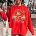 Raccoon 'Trash Panda' Women's Oversized Sweatshirt - Fun & Cozy Red