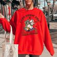 Racoonicorn Women's Sweatshirt | Whimsical Trash Panda Design Red