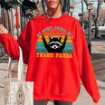 My Spirit Animal Is A Trash Panda Raccoon Women's Oversized Sweatshirt Red