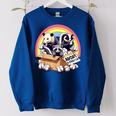 Adopt A Street Cat Sweatshirt - Vintage Raccoon & Skunk Theme Royal Blue