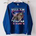 Autism Meme Racoon Women's Oversized Sweatshirt - Fun & Bold Royal Blue