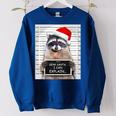 Christmas Raccoon Women's Oversized Sweatshirt - Funny Holiday Style Royal Blue