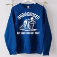 Cowboy Raccoon Women's Oversized Sweatshirt - Quirky Comfort Royal Blue