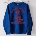 Cowboy Raccoon Women's Oversized Sweatshirt - Quirky Wild West Style Royal Blue