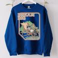 Dream Big Raccoon Sweatshirt | Oversized Women's Cozy Wear Royal Blue