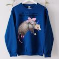 Fairy Godpossum Raccoon Sweatshirt - Women's Oversized Cozy Wear Royal Blue