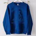 Funny Cowboy Raccoon Meme Sweatshirt - Women's Oversized Fit Royal Blue