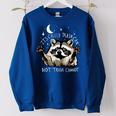 Funny Raccoon Women's Sweatshirt - Oversized Urban Style Royal Blue