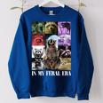 In My Feral Era Raccoon Meme Women's Oversized Sweatshirt - Cozy & Fun Royal Blue