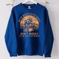 Out Of Breath Hiking Society Sweatshirt - Raccoon Vintage Design for Women Royal Blue