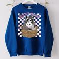 Possum Racoon Adopt A Cat Team Trash Opossums Raccoons Small Women's Oversized Sweatshirt Royal Blue