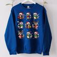 Raccoon Christmas Pajama Sweatshirt - Women's Oversized Cozy Decor Royal Blue