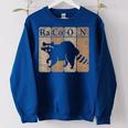 Raccoon Element Chemistry Lover Sweatshirt - Women's Oversized Fit Royal Blue
