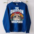 Raccoon Lover Vintage Retro Oversized Women's Sweatshirt Royal Blue