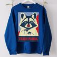 Raccoon Lover Women's Oversized Sweatshirt – Animal-Inspired Style Royal Blue
