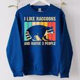 Raccoon For Men Women Raccoon Lover Introvert Women's Oversized Sweatshirt Royal Blue