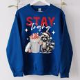 Raccoon For Men Women Raccoon Lover Introvert Women's Oversized Sweatshirt Royal Blue