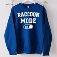 Raccoon Mode Oversized Sweatshirt - Cozy Women's Animal Lover Wear Royal Blue