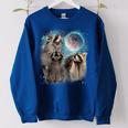 Raccoon Moon Sweatshirt - Fun Wildlife Theme for All Genders Royal Blue
