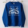Raccoon Print Women's Oversized Sweatshirt – Cute Animal Design Royal Blue