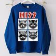 Raccoon Rock Band Oversized Unisex Sweatshirt - Music Lover's Dream Royal Blue