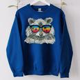 Raccoon With Sunglasses Retro Raccoon Animal Lover Women's Oversized Sweatshirt Royal Blue