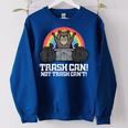 Raccoon Trash Can Sweatshirt | Oversized Women's Streetwear Royal Blue