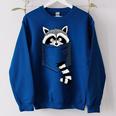 Raccoon 'Trash Panda' Women's Sweatshirt - Cartoon Casual Royal Blue