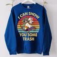 Raccoon Vintage Lovers Sweatshirt | Cozy Women's Oversized Fashion Royal Blue
