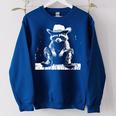 Raccoon Western Hoodie - Kids & Adults - Fun Outdoor Theme Royal Blue