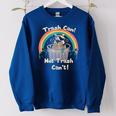 Raccoon Women's Oversized Sweatshirt | Eco-Friendly Trash Can Theme Royal Blue