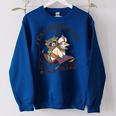 Racoonicorn Women's Sweatshirt | Whimsical Trash Panda Design Royal Blue
