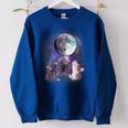Rats Howling At Moon Women's Oversized Sweatshirt | Cozy Nightwear Royal Blue