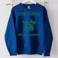 Sarcastic Raccoon Cowboy Women's Oversized Sweatshirt - Fun Vibes Royal Blue