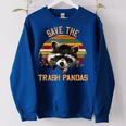 Save The Trash Pandas Raccoon Shirt Raccoon Animal T-Shirt Women's Oversized Sweatshirt Royal Blue