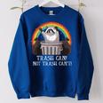 Trash Panda Raccoon Women's Oversized Sweatshirt - Fun Animal Design Royal Blue