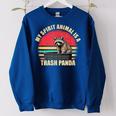 Trash Panda Spirit Animal Oversized Sweatshirt for Women Royal Blue